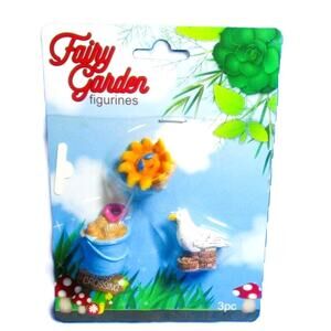 Fairy Garden Miniature Figurines Sun Sand Pail Duck DIY Fairy Crossing Yard Art